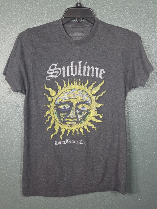 Sublime Other - Sublime T-Shirt L Gray Logo Sun Face Graphic Music Band Long Beach Ca
